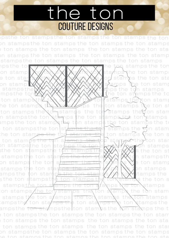 Courtyard Stairs Cling Background*