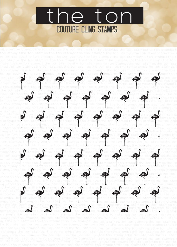 Flamingo Print Cling Background*