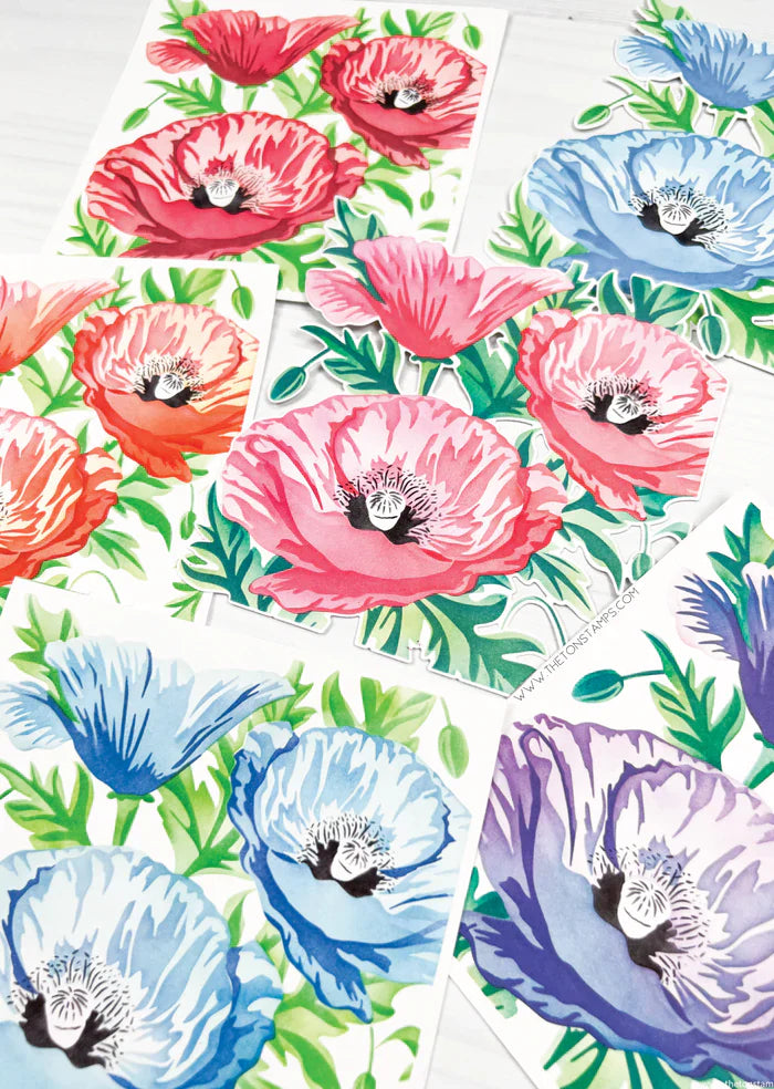 Gleaming Poppies Layering Stencils*
