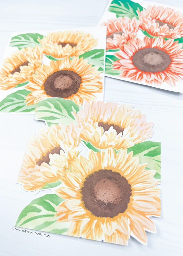 Luminous Sunflowers Layering Stencils*