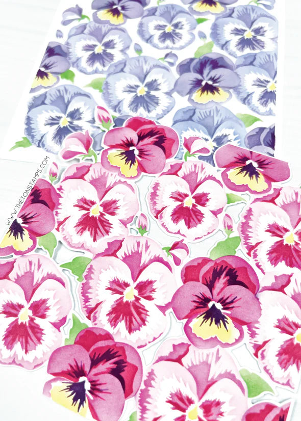 Pretty Pansies Background Layering Stencils*