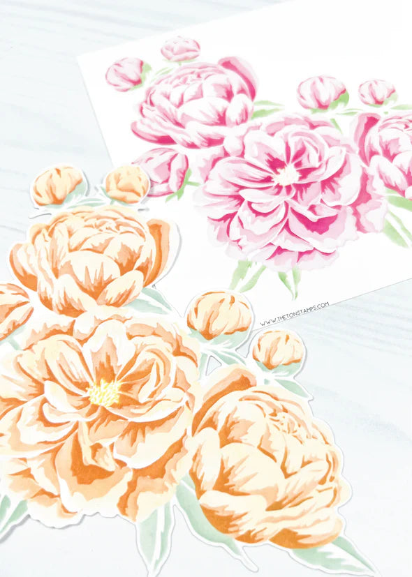 Fairest Peonies Cluster Layering Stencils*